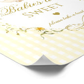 Baby's zijn lief Silly Goose geel gingham Poster (Hoek)