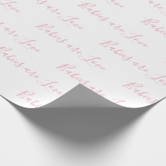 Baby's zijn liefdesroze, elegante Baby Cadeaupapier