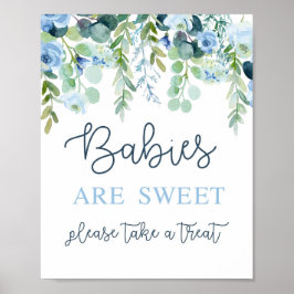 Baby's zijn lieve jongens teken poster