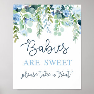 Baby's zijn lieve jongens teken poster