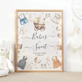 Baby's zijn lieve kleren Boho Geslacht onthullen Poster