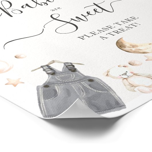 Baby's zijn lieve kleren Boho Geslacht onthullen Poster (Hoek)