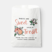 Baby's zijn lieve perziken Baby shower dank u Bedankzakje (Voorkant)