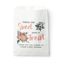 Baby's zijn lieve perziken Baby shower dank u