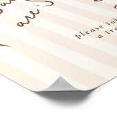 Baby's zijn schattig Bebe Cafe Bruine Strik Handge Poster (Hoek)