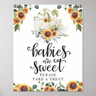 Baby's zijn Schattig, Pak een Snoepje Bord Poster