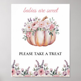 Baby's zijn Sweet Baby shower Bloemen Pompoen Trak Poster