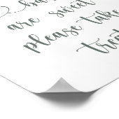 Baby's zijn Sweet Baby shower Floral Greenery Poster (Hoek)