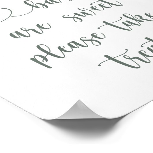 Baby's zijn Sweet Baby shower Floral Greenery Poster (Hoek)