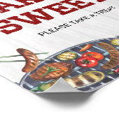 Baby's zijn Sweet BBQ Backyard Baby shower Favors Poster (Hoek)