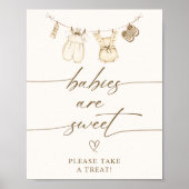 Baby's zijn Sweet Boho Baby Kleding Dessert Sign Poster (Voorkant)