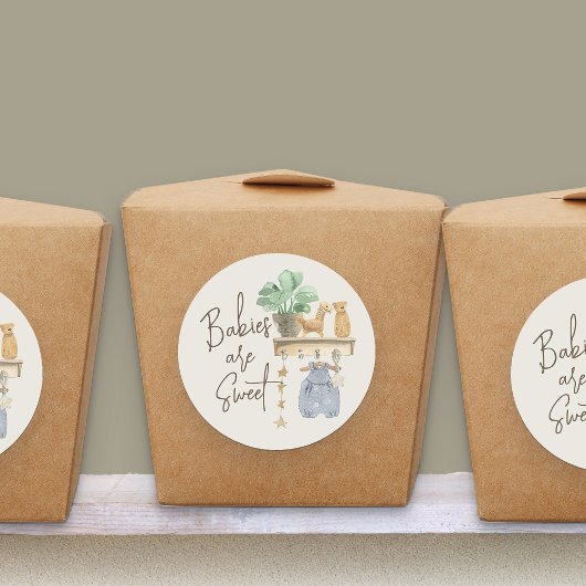 Baby's zijn Sweet Boho Nursery Favor Ronde Sticker
