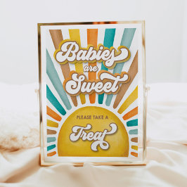 Baby's zijn Sweet Boho Sunshine Baby shower Sign Poster