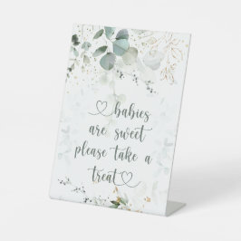 Baby's zijn Sweet Eucalyptus Baby shower Reclamebord Met Voetstuk