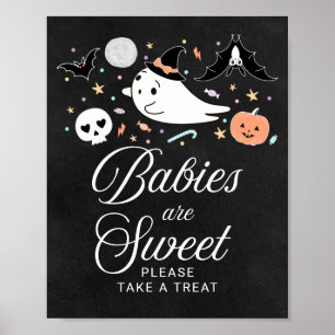 Baby's zijn Sweet Halloween Baby shower Sign Poster
