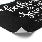 Baby's zijn Sweet Halloween Baby shower Sign Poster (Hoek)