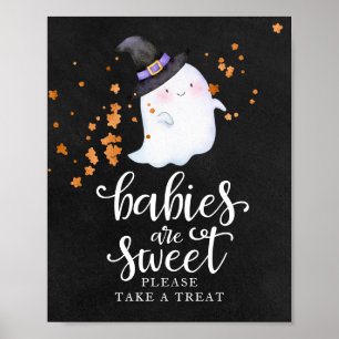 Baby's zijn Sweet Halloween Baby shower Sign Poster