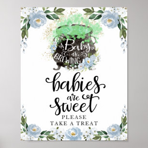 Baby's zijn Sweet Halloween Boy Baby shower Sign Poster