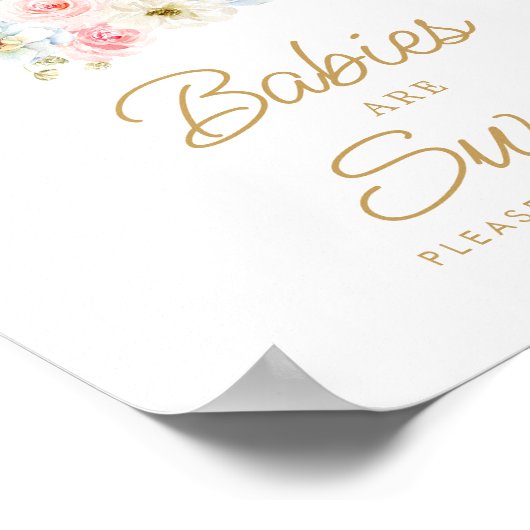 Baby's zijn Sweet Herfst Gender onthulling Baby sh Poster (Hoek)