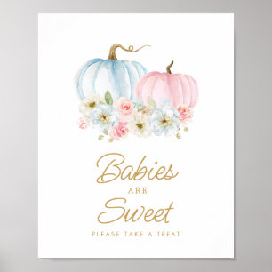 Baby's zijn Sweet Herfst Gender onthulling Baby sh Poster