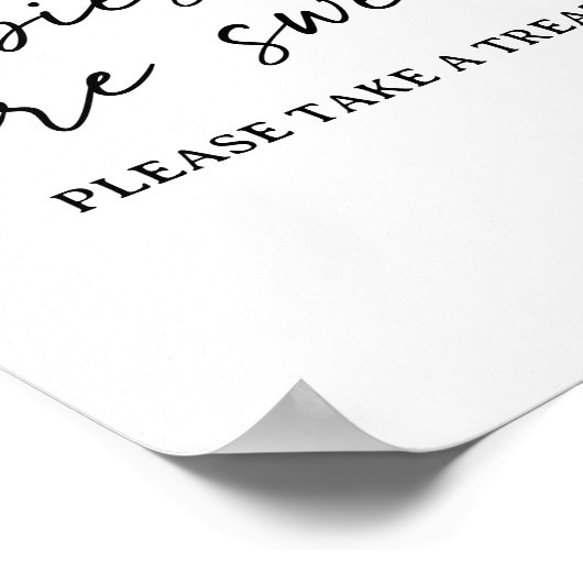 Baby's zijn Sweet Modern Script Baby shower Sign Poster (Hoek)