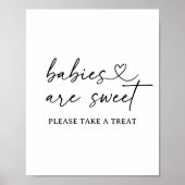 Baby's zijn Sweet Modern Script Baby shower Sign Poster (Voorkant)
