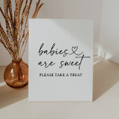 Baby's zijn Sweet Modern Script Baby shower Sign Reclamebord Met Voetstuk