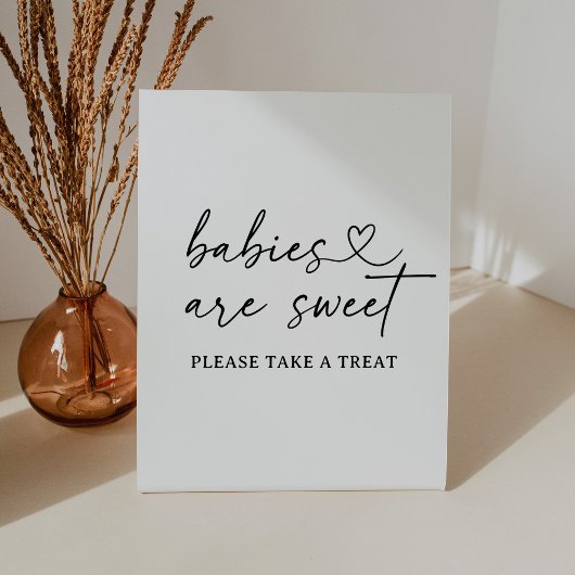 Baby's zijn Sweet Modern Script Baby shower Sign Reclamebord Met Voetstuk