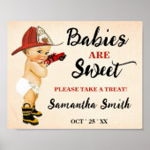 Baby's zijn Sweet, neem een speciale brandweerscho Poster (Voorkant)