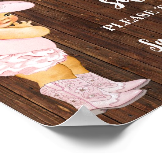 Baby's zijn Sweet, neem een traktatie Cowgirl Baby Poster (Hoek)