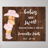 Baby's zijn Sweet, neem een traktatie Cowgirl Baby Poster (Voorkant)