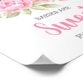 Baby's zijn Sweet Pink Beer-teken Poster (Hoek)