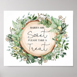 Baby's zijn Sweet Rustic Greenery Baby shower Favo Poster