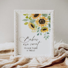 Baby's zijn Sweet Sunflower Baby shower Sign Poster