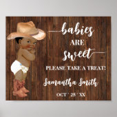 Baby's zijn Sweet Take Treat AA Cowboy Baby shower Poster (Voorkant)