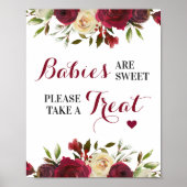 Baby's zijn Sweet Take Treat Herfst Baby shower Si Poster (Voorkant)