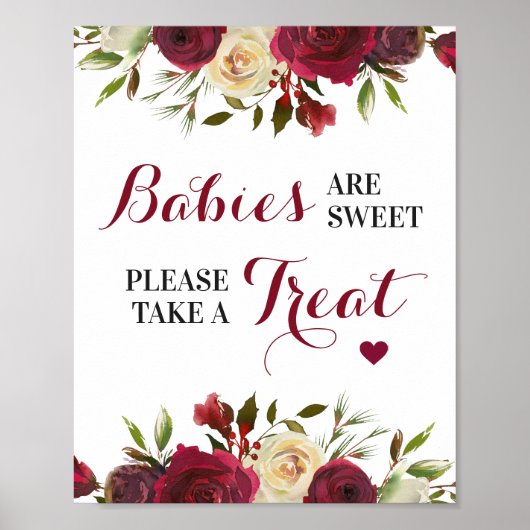 Baby's zijn Sweet Take Treat Herfst Baby shower Si Poster (Voorkant)