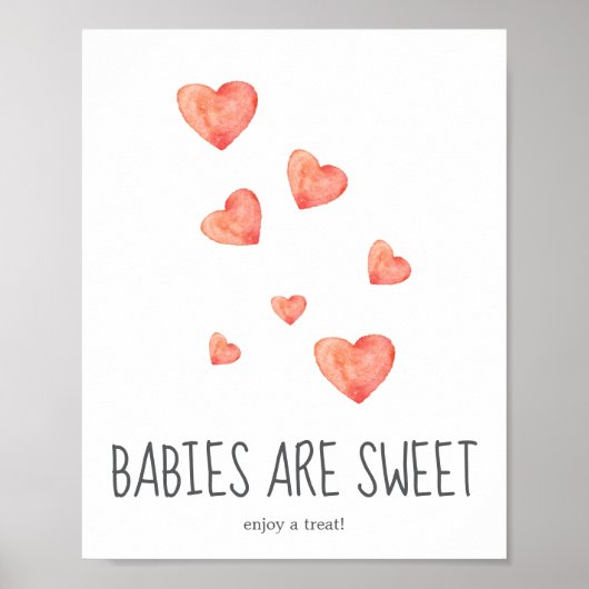 Baby's zijn Sweet Waterverf Treats Sign Poster (Voorkant)