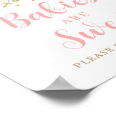 Baby's zijn zoet, alsjeblieft een Treat Sign. Poster (Hoek)