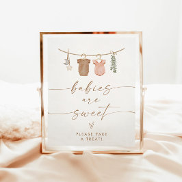 Baby's zijn zoet dessert teken | Boho Gender onthu Poster