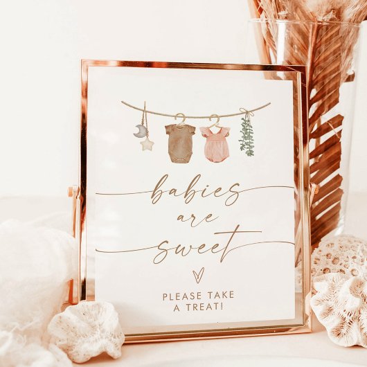 Baby's zijn zoet dessert teken | Boho Gender onthu Poster