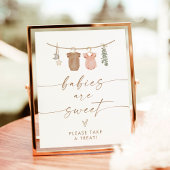 Baby's zijn zoet dessert teken | Boho Gender onthu Poster