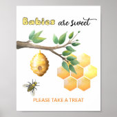 Baby's zijn zoet en nemen een poster voor de behan (Voorkant)