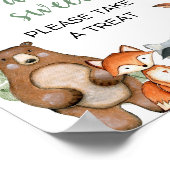 Baby's zijn zoet en nemen een traktatie-boor-teken poster (Hoek)