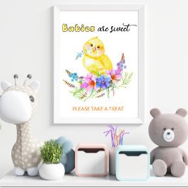 Baby's zijn zoet en nemen een traktatie poster
