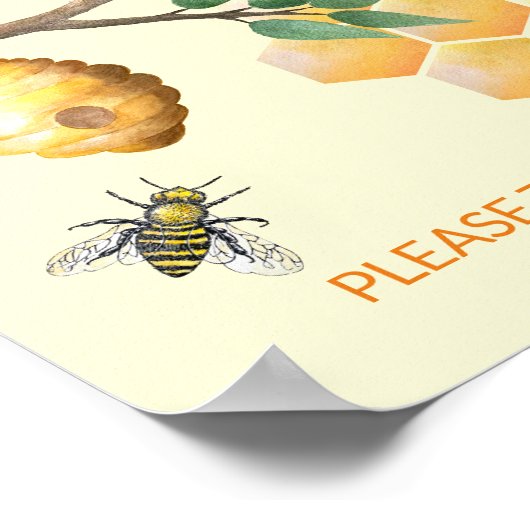 Baby's zijn zoet en nemen een trappelgeel poster (Hoek)