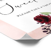 Baby's zijn zoet gebaar met een bruine roze bloem poster (Hoek)