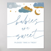 Baby's zijn zoet gebak - Twinkle Little Star Boy Poster (Voorkant)