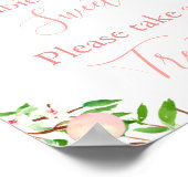 Baby's zijn zoet, neem een Baby shower, perziken Poster (Hoek)