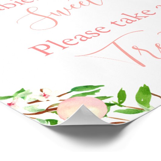 Baby's zijn zoet, neem een Baby shower, perziken Poster (Hoek)